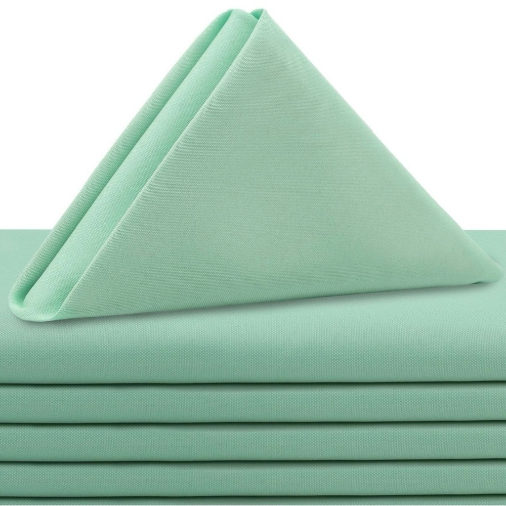 20 mint green table napkins, used once. No signs of wear or tear